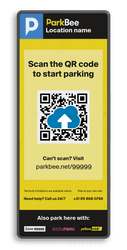 Informatiebord inrijden locatie (QR-code) - 400x1000mm - ParkBee