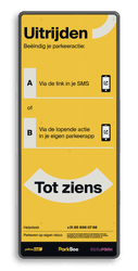 Informatiebord uitrijden - 400x1000 - ParkBee