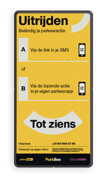 Informatiebord uitrijden - 400x800 - ParkBee