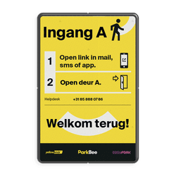 Informatiebord Ingang + tekst - 2:3 - ParkBee