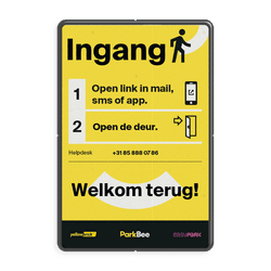 Informatiebord Ingang - 2:3 - ParkBee