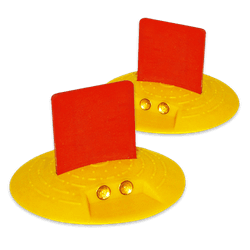 Plot réfléchissant PE jaune Ø120mm