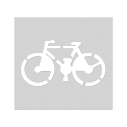 Wegmarkering spuitmal PVC (5mm) - Sjabloon fiets
