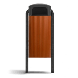 R2 duurzame afvalbak - 50 liter - Cortenstaal aluminium