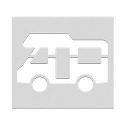 Wegmarkering spuitmal PVC (5mm) - Sjabloon camper