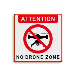 Bord verboden voor drones - reflecterend