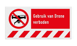 Veiligheidspictogram - Drones verboden - reflecterend