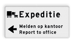 Routebord expeditie met eigen tekst en pijl