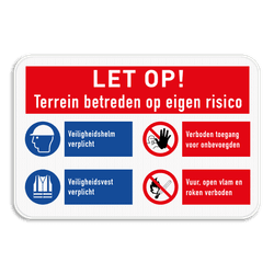 Veiligheidsborden Terrein