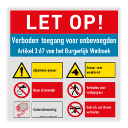 Veiligheidsborden Terrein