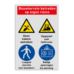 Veiligheidsborden Terrein