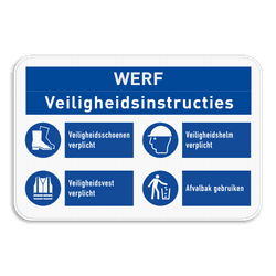 Werfbord met banners + 4 pictogrammen