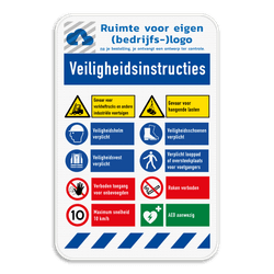 Werfbord | 10 pictogrammen + logo en banners