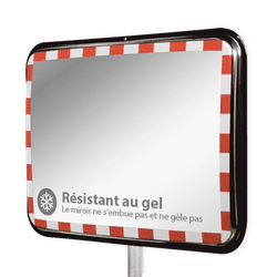 Miroir de circulation antigel 800x600mm en acier inoxydable