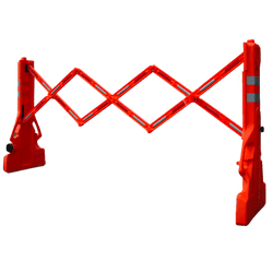Barrière pliable en plastique 220 cm réfléchissante – modèle scissor
