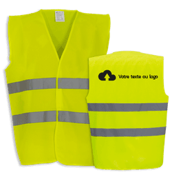 Gilet fluorescent avec impression