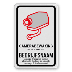 Camerabord België conform Wet van 21 maart 2007