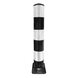 Flexpost BB21 zwart wit - Flexibele zuil Ø160x1000mm - reflecterend klasse 3