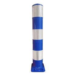 Flexpost BB21 blauw wit - Flexibele zuil Ø160x1000mm - reflecterend klasse 3
