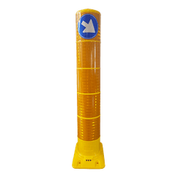 Flexpost BB22 geel met D1d - Flexibele zuil Ø160x1000mm - reflecterend klasse 3