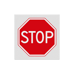Stopbord reflecterend - sticker, magneet of vlak bord