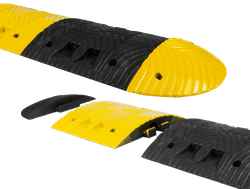 Ralentisseur complet en caoutchouc jaune/noir &ndash; environ 70 mm &ndash; 5 &agrave; 10 km/h