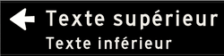 Panneau directionnel d’entreprise avec 2 lignes de texte – largeur 600mm - 150mm de haut