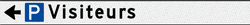 Panneau directionnel d&rsquo;entreprise avec pictogramme &ndash; largeur 1500mm - 1 ligne 150mm de haut