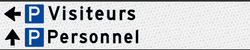 Panneau directionnel d&rsquo;entreprise &agrave; 2 lignes &ndash; largeur 1000mm - 200mm de haut