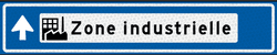Panneau directionnel d&rsquo;entreprise avec pictogramme et fl&egrave;che &ndash; largeur 1000mm - 1 ligne 200mm de haut