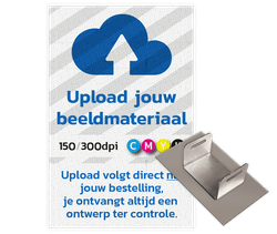 Routebord RVS - 120x80x2mm - incl. U-beugel met sleuven