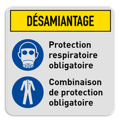 Panneau de danger avec instructions