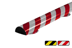 Plastique de protection contre les chocs - Ø70mm type C+ - longueur 1 mètre - vissable/réfléchissant