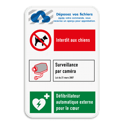 Panneau de sécurité | 3 symboles + bannières