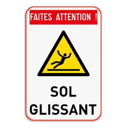 Panneau de sécurité avec 1 symbole - bannière - texte libre