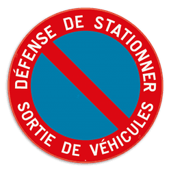 Panneau de stationnement - E1 - Sortie de véhicules