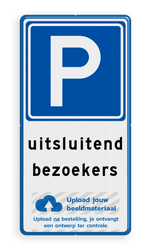 Verkeersbord RVV E04 met eigen tekst en logo