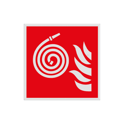 Pictogramme de sécurité F019 - Tuyau d'incendie non raccordé - réfléchissant