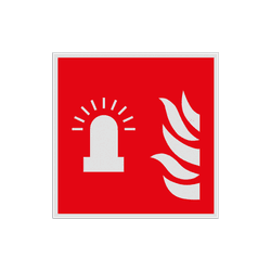 Pictogramme de sécurité F018 - Alarme incendie à feu clignotant - rétroréfléchissant