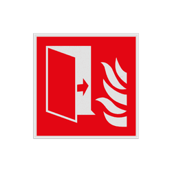 Pictogramme de sécurité F007 - Porte coupe-feu - rétroréfléchissant