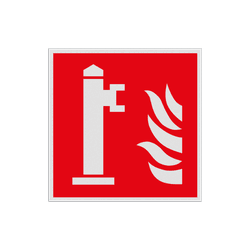 Pictogramme de sécurité F002 - Bouche d'incendie - rétroréfléchissant