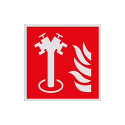 Pictogramme de sécurité F-NL-004 - Bouche d'incendie souterraine - rétroréfléchissant