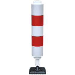 Borne de signalisation BB21 flexible rouge/blanc &Oslash;160 mm
