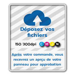 Panneau d'information 1100x1300 réfléchissant avec votre propre impression