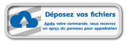 Panneau d'information 700x200mm réfléchissant avec votre propre impression