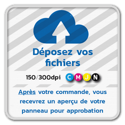 Panneau d'information carré réfléchissant avec votre propre impression