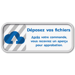Panneau d'information 660 x 330 réfléchissant avec votre propre impression