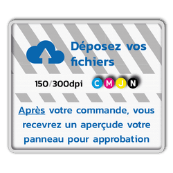 Panneau d'information 1300x1100 réfléchissant avec votre propre impression