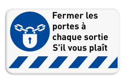 Panneau d'obligation - M028 - Verrouillage obligatoire