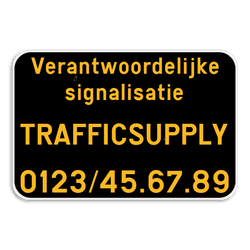 Werfbord landscape 3:2  - Verantwoordelijke signalisatie